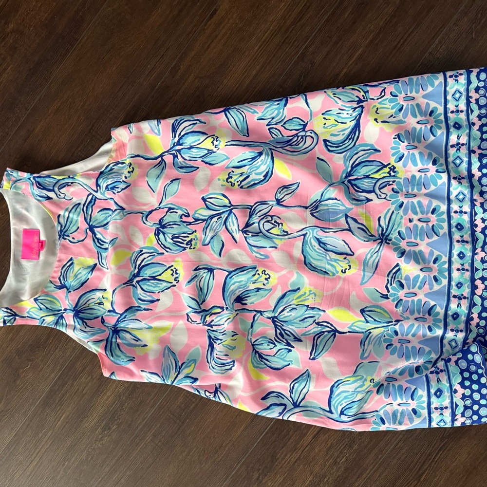 Lilly Pulitzer Pink and Blue Patterned Dress